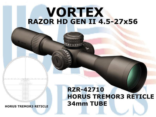 VORTEX, RZR-42710, RAZOR GEN II 4.5-27x56 TR3 MRAD