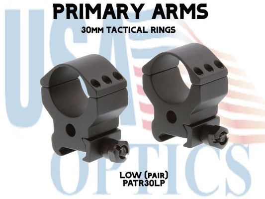 PRIMARY ARMS, PATR30LP, 30mm TACTICAL RINGS LOW (PAIR)