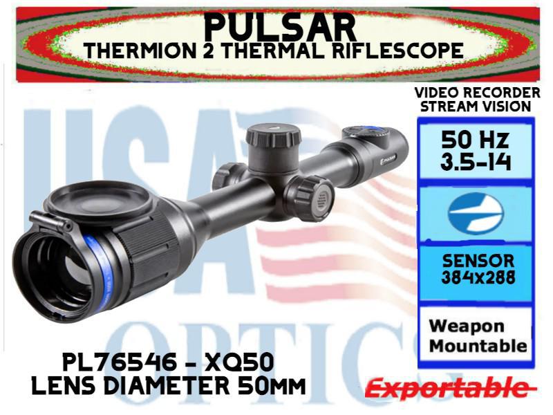 PULSAR, PL76546, THERMION 2 XQ50 3.5-14x50 THERMAL IMAGING RIFLESCOPE