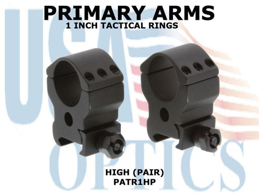 PRIMARY ARMS, PATR1HP, 1 INCH TACTICAL RINGS HIGH (PAIR)