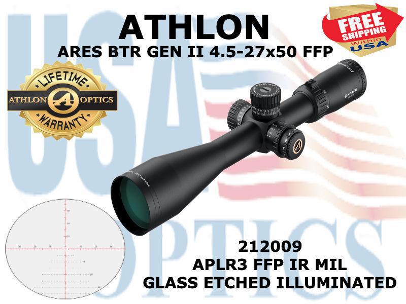 ATHLON, 212009, ARES BTR GEN II 4.5-27x50 APLR3 MIL