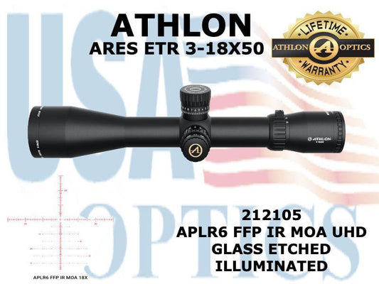 ATHLON, 212105, ARES ETR 3-18x50 APLR6 FFP MOA UHD