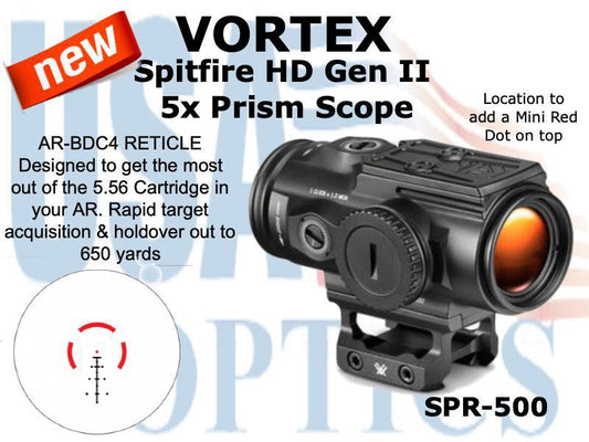 VORTEX, SPR-500, SPITFIRE HD GEN II 5x PRISM SCOPE